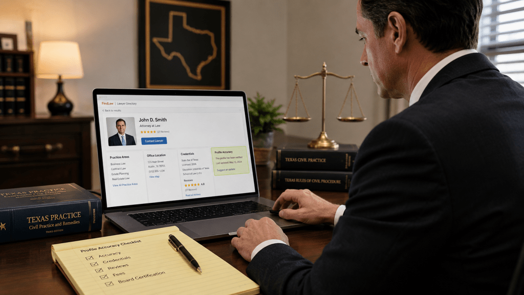 Attorney at desk